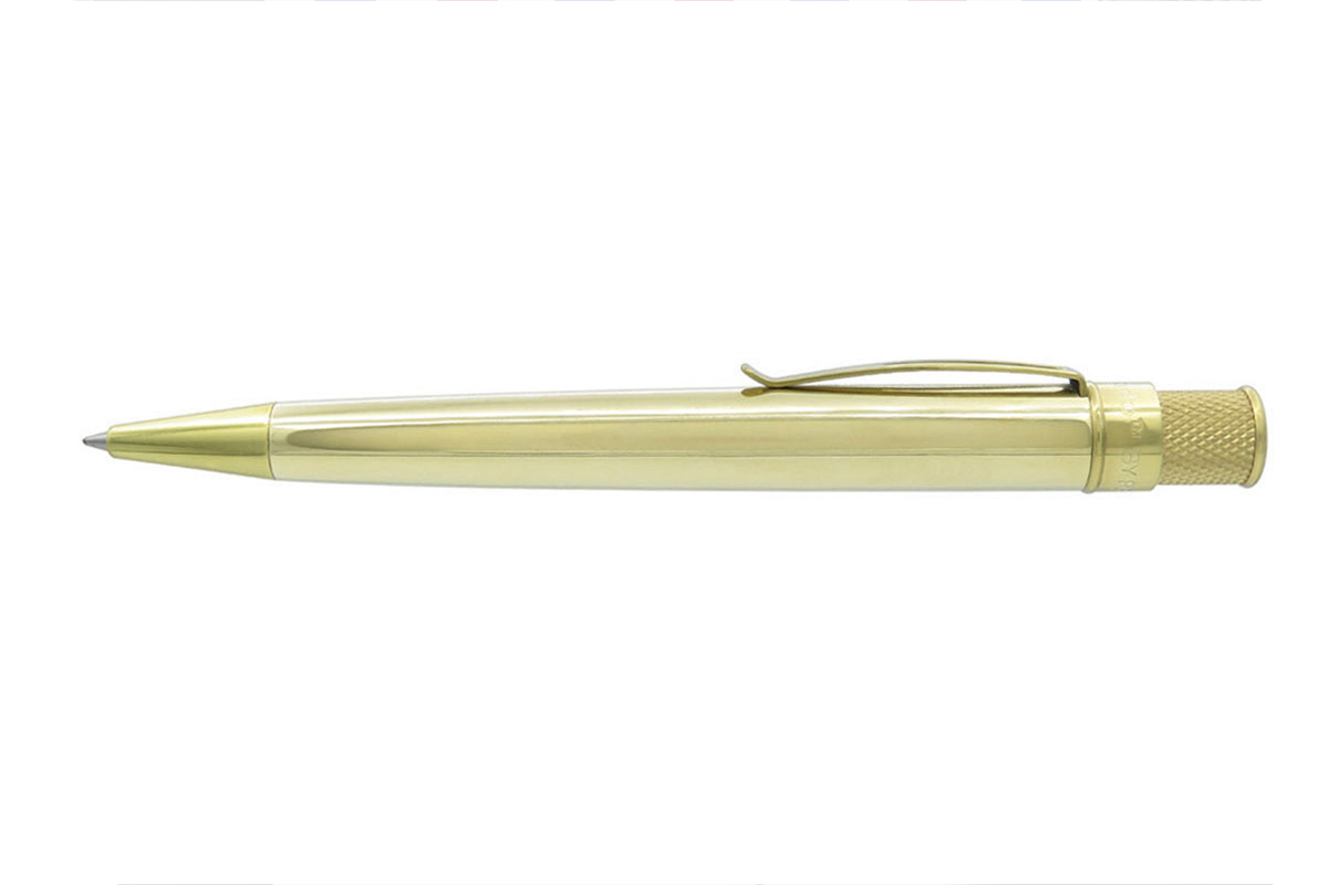 Retro 51 Tornado Raw Brass Rollerbal